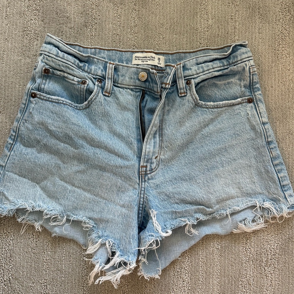 Abercrombie & Fitch Light Blue Jean Shorts